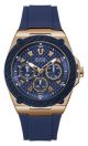 Guess Multi-function Stainless Steel watch with Silicone band in Mens Blue For Him with a 45MM case diameter and model number U1049G2